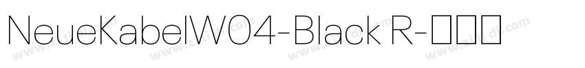 NeueKabelW04-Black R字体转换
